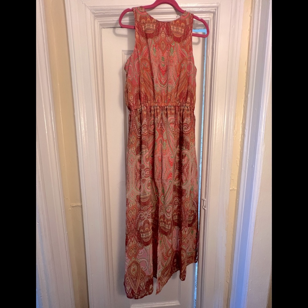 Pink Paisley Romper Dress